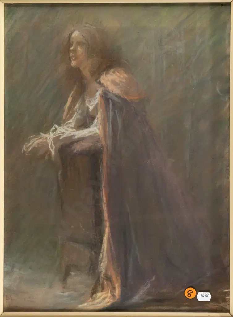 Gertrude Leese - framed pastel - portrait H390 W280 Image 1++