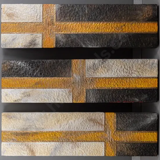 Makouri Scott - mixed media triptych "Arohanui Series" Each panel H220 W800