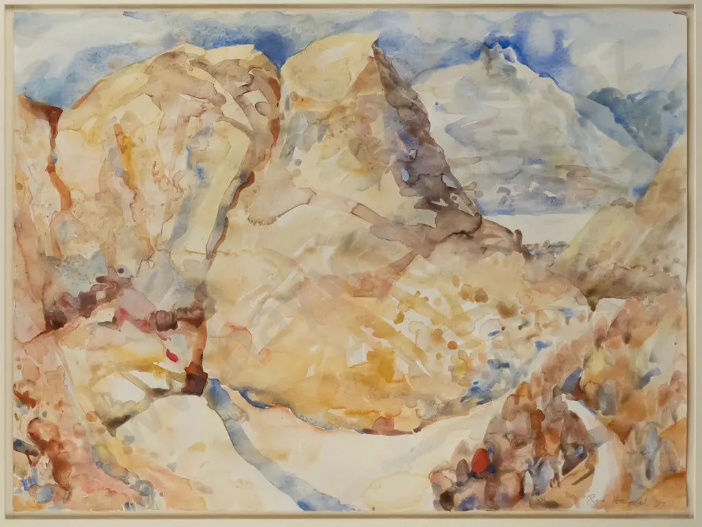 Rodney Hamel 1997 - framed watercolour "Kawarau, Queenstown" H550 W750 Image 1++