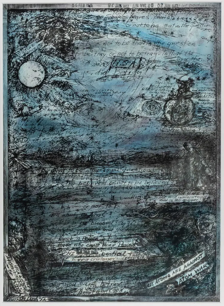 illegible signature 1976 - framed ltd edition carbon print - untitled H370 W260 Image 1++