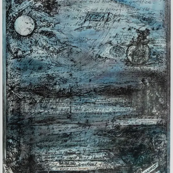 illegible signature 1976 - framed ltd edition carbon print - untitled H370 W260