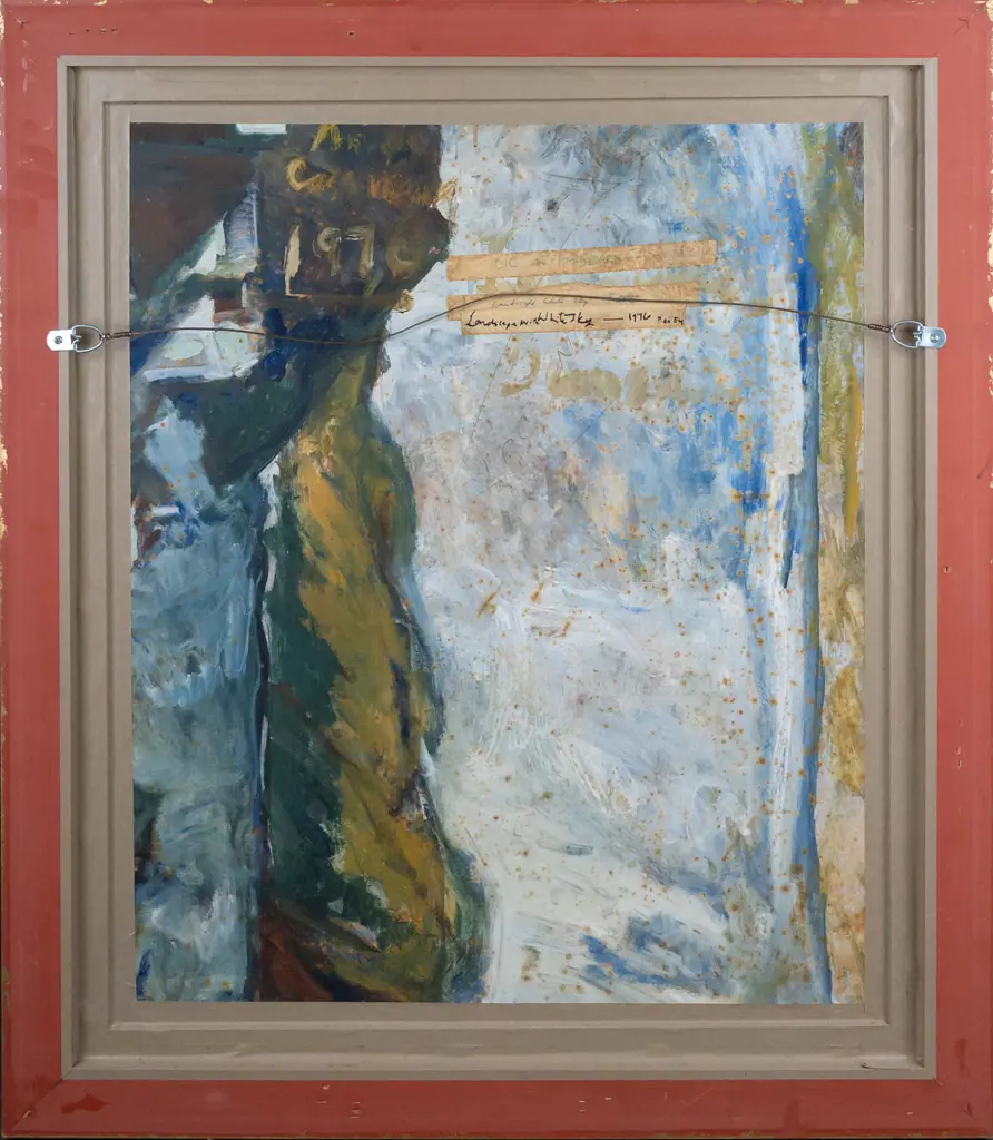 Anna Caselberg - double sided oil on board  "Landscape with white sky" H750 W630 (signficant foxing & some mildew). Image 1++