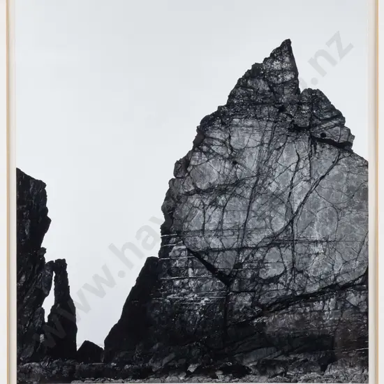 Toby Bailey 1987 - framed photgraph - rock feature H300 W280