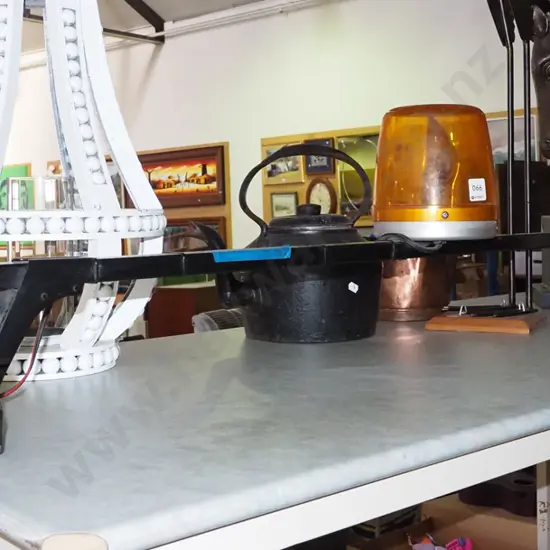 orange flashing hazard light on roof rack