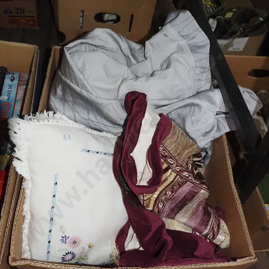 box; curtains, cushions etc