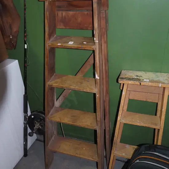 4 step wooden ladder