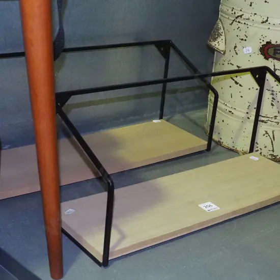 2x small mdf wall mounted shelves