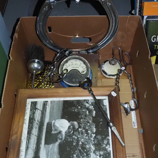 box; fireside sets, amp meter, storage box