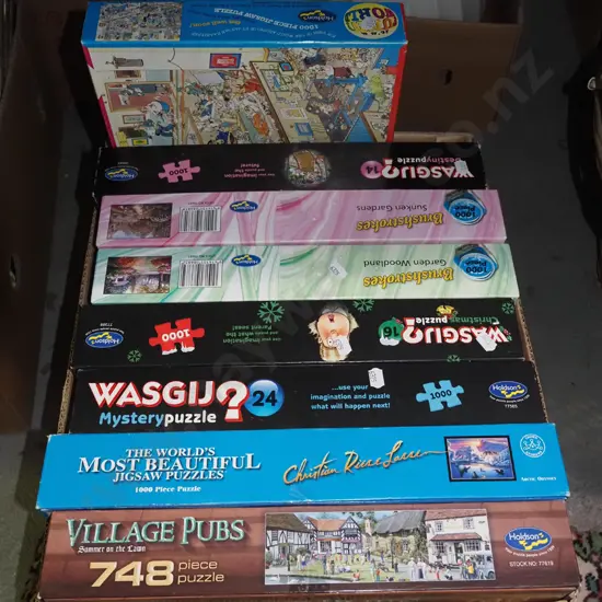 box of jigsaws