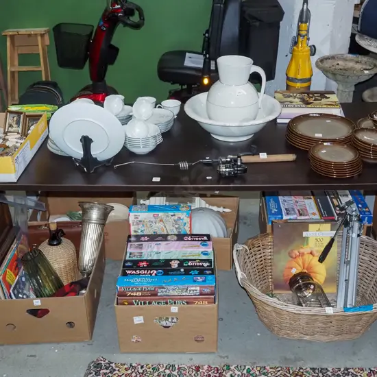 metal legged and formica top table H-740 W-1800 D-800