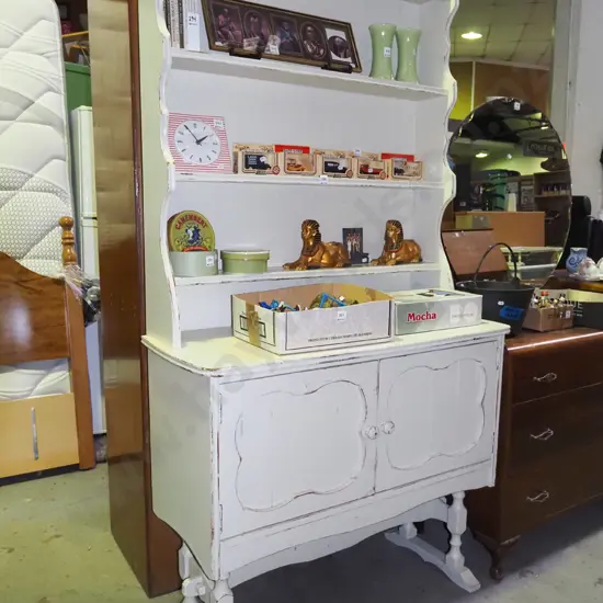 distressed painted refectory based 2 door Wesh dresser H-1820 W-960 D-410