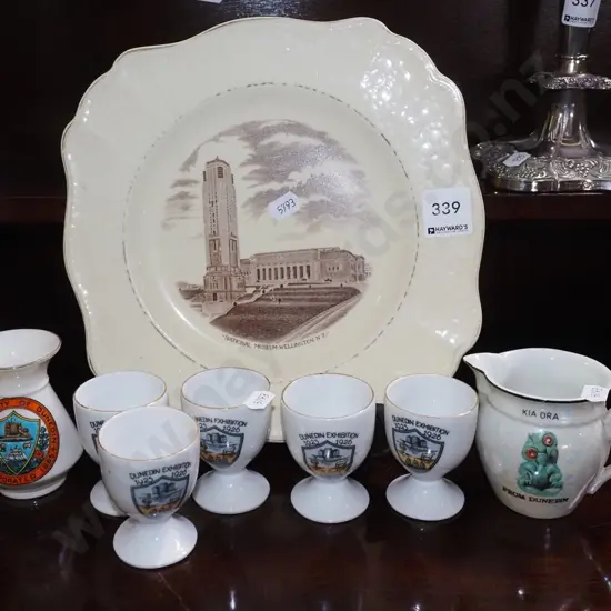 Wellington NZ plate, Dunedin souvenir ware