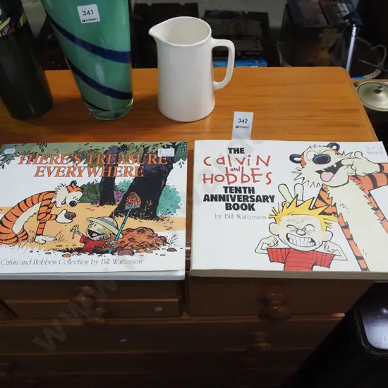 2x Calvin and Hobbs books