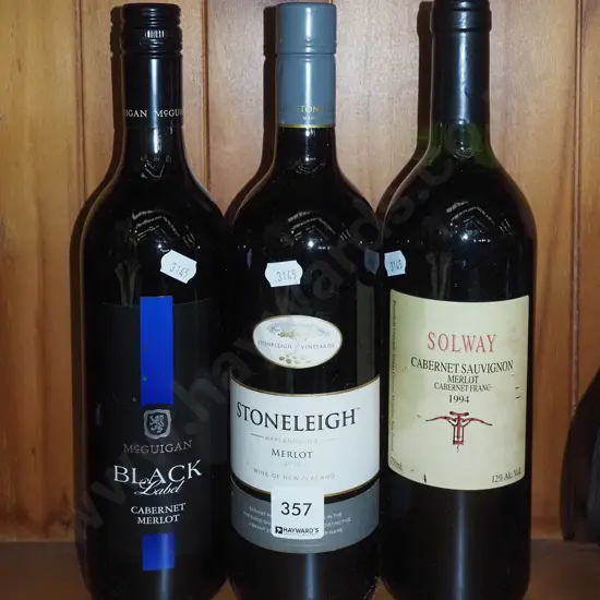 3x bottles of merlot