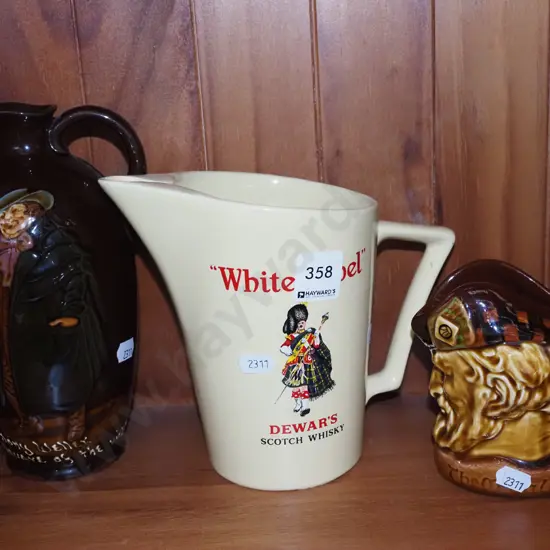 3x Scotch whisky jugs 