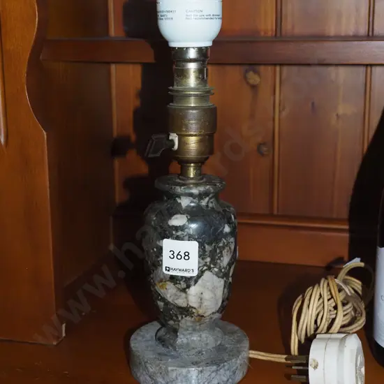 stone based table lamp - no shade