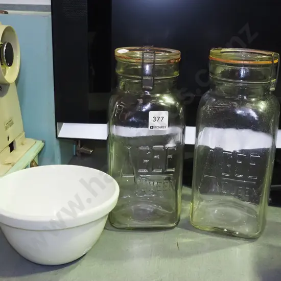 2x Agee storage containers, small bowl