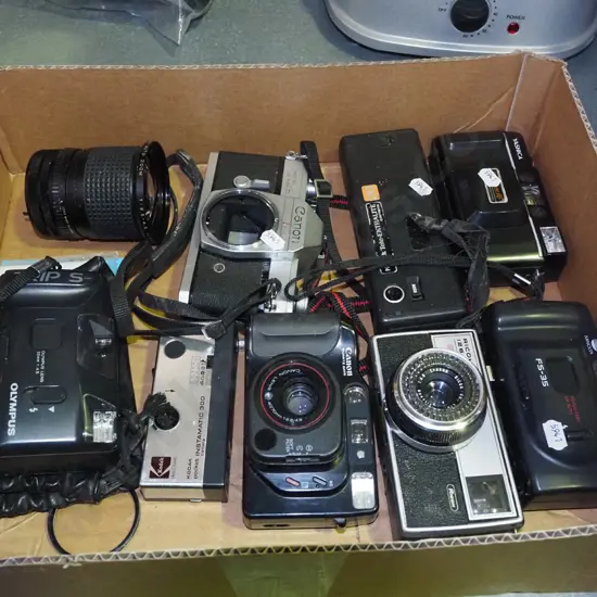 box; 35mm cameras and accessories