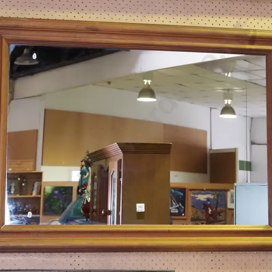 large pine wall mirror H-760 W-1035