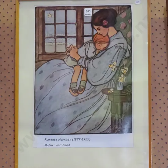 poorly framed poster print - mother and child