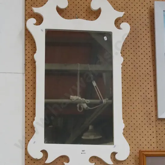 wood framed wall mirror