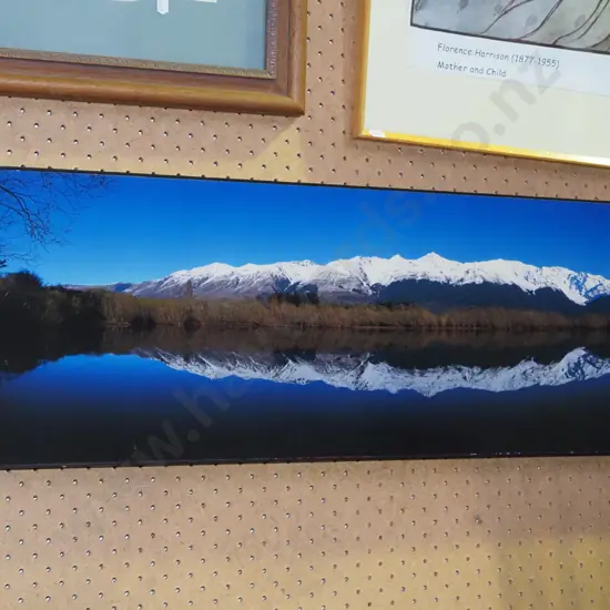boxed print - lake and mountain scene
