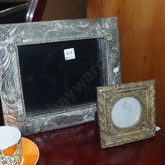 ornate alloy photo frame, 1 other photo frame