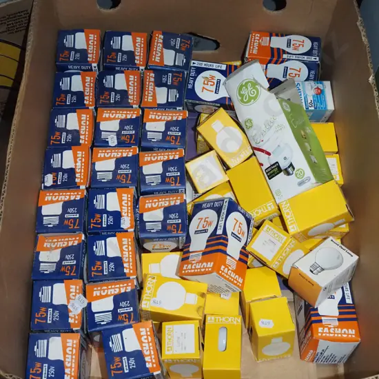 box of light bulbs
