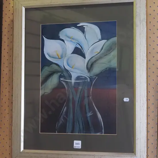 framed acryic - lillies