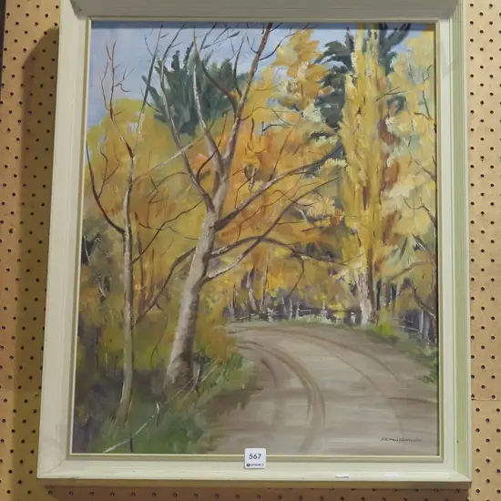 framed Robina Templeton oil - trees 