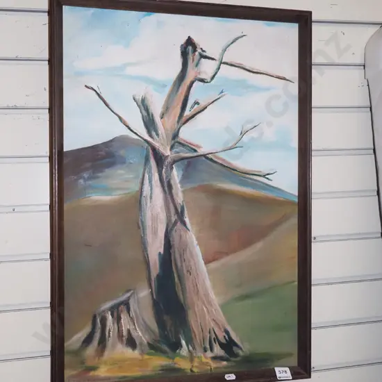 framed oil - dead tree