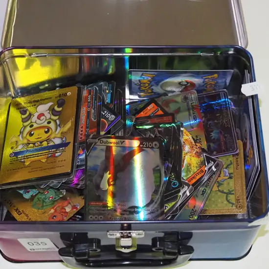 box of Pokemon collector cards