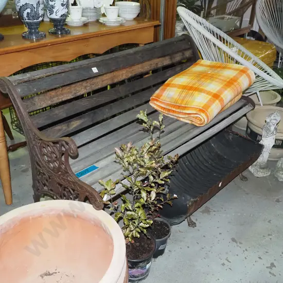 cast iron ended bench seat