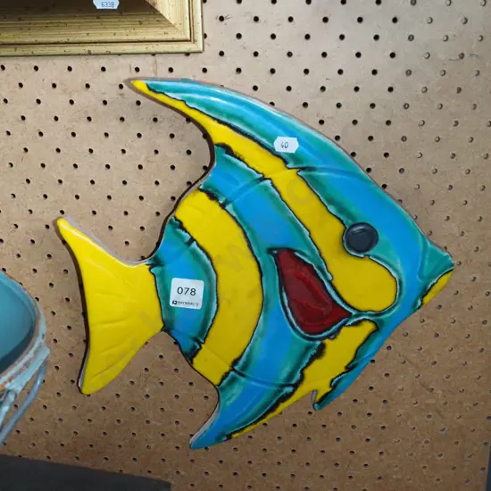 pottery wall hanging tropical fish