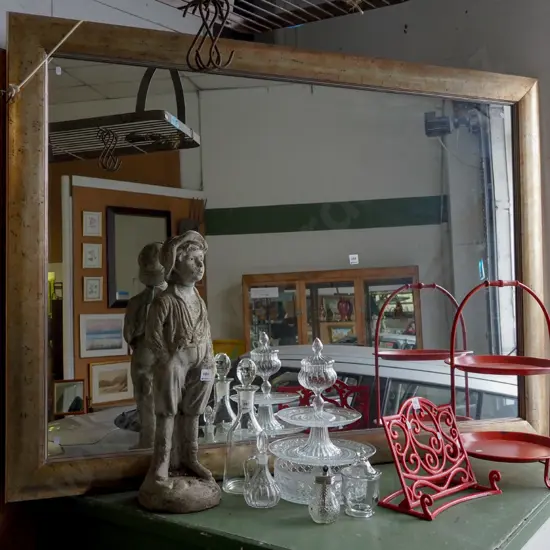 very large gilt framed wall mirror H-1100 W-1500