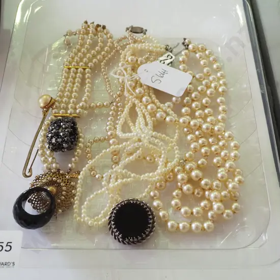 tray of costume jewellery