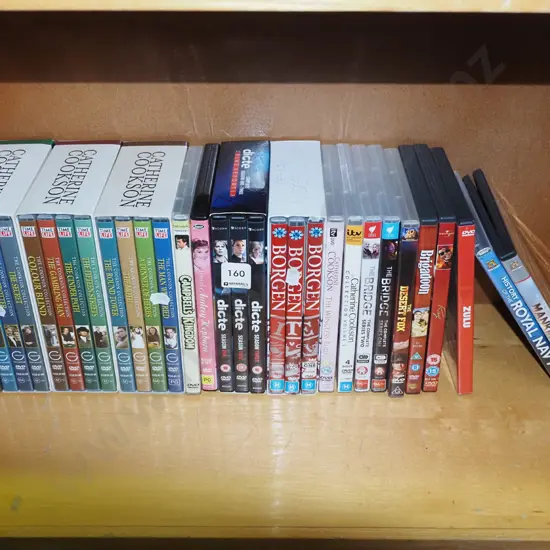 shelf of DVDs
