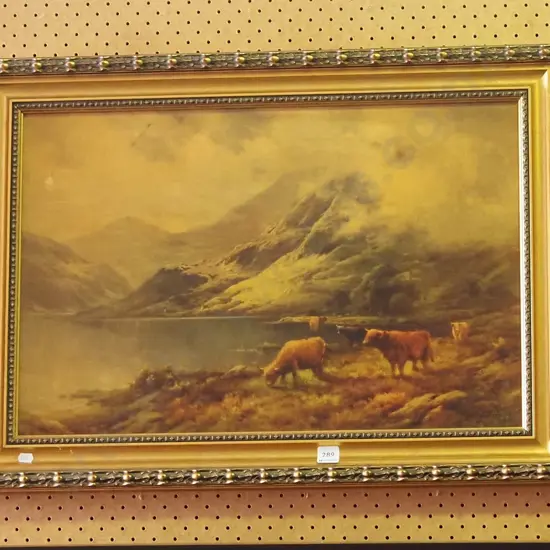 framed print - highland cattle