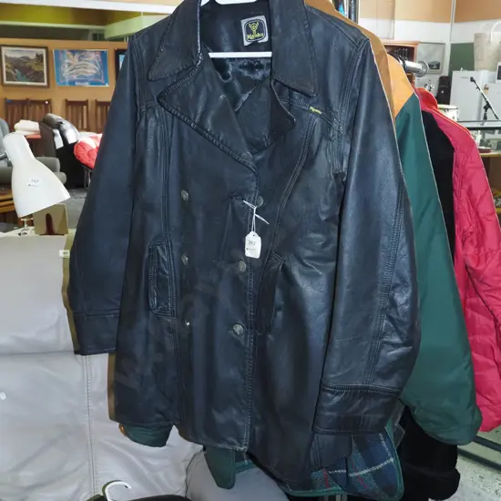 Mooks black size 14 leather jacket