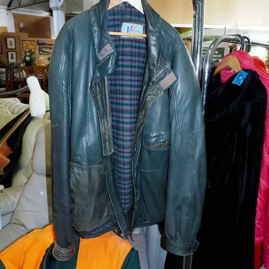 green leather jacket 