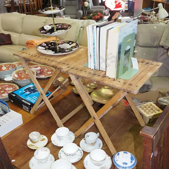 pair of foldaway tables