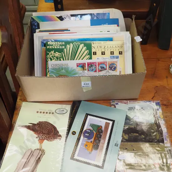 box; first day covers, collector's packs