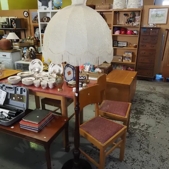 mahogany based standard lamp