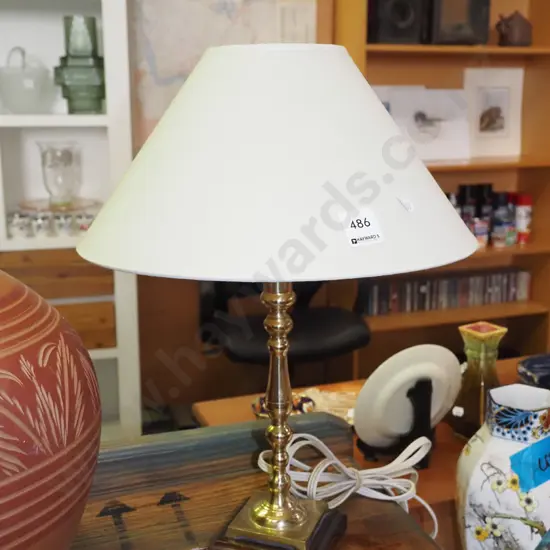 brass based table lamp H-420