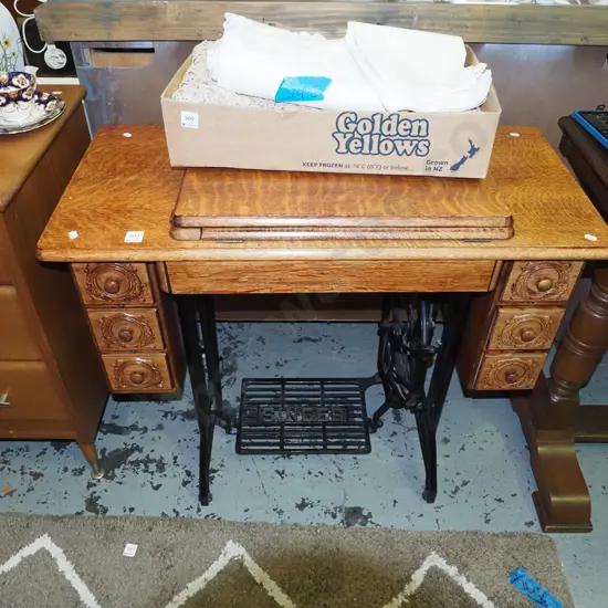 Singer treadle sewing machine base - no sewing machine