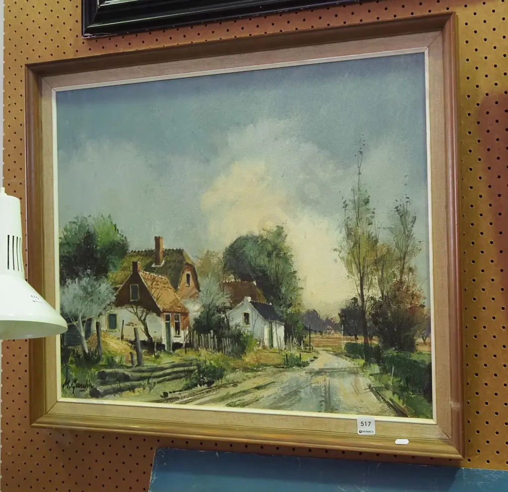 framed oil - farmhouses Image 1++
