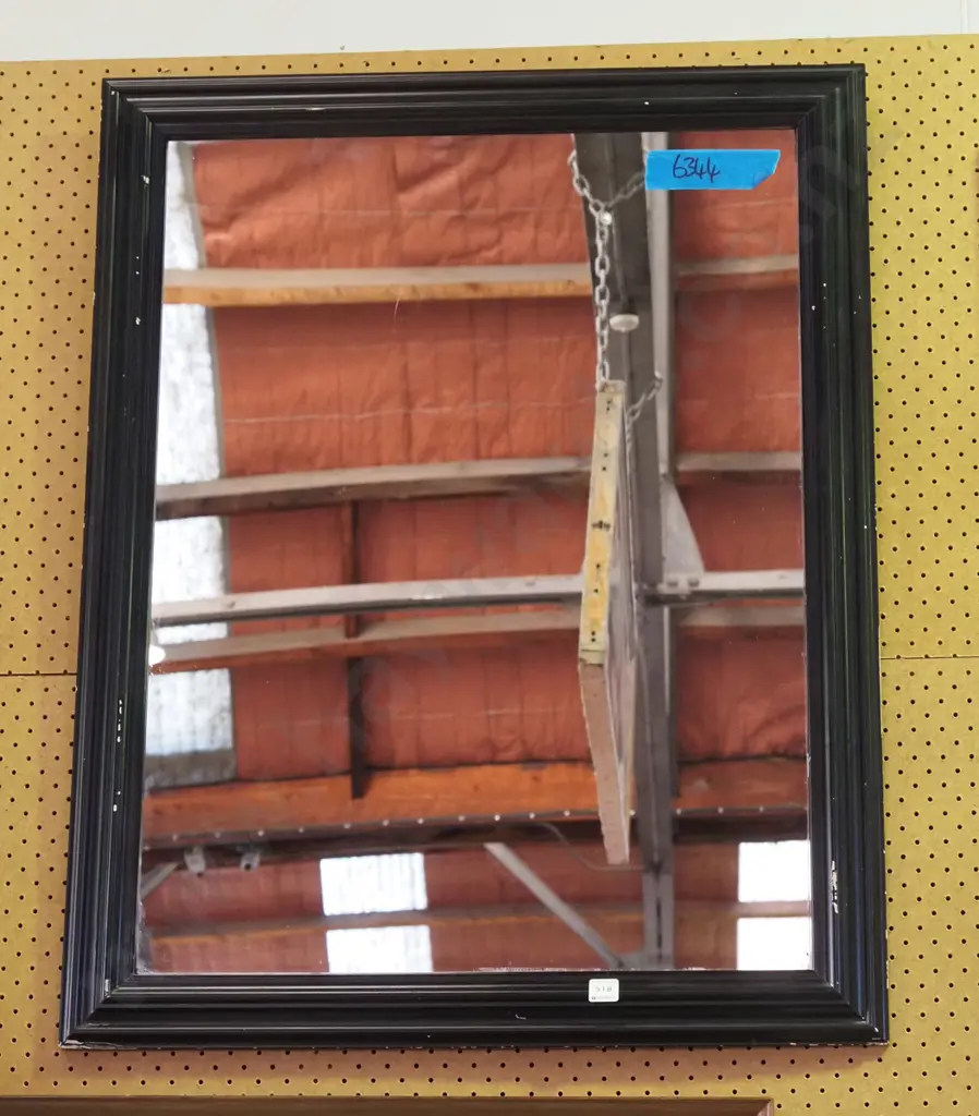 black framed wall mirror - nicks and scratches to frame Image 1++