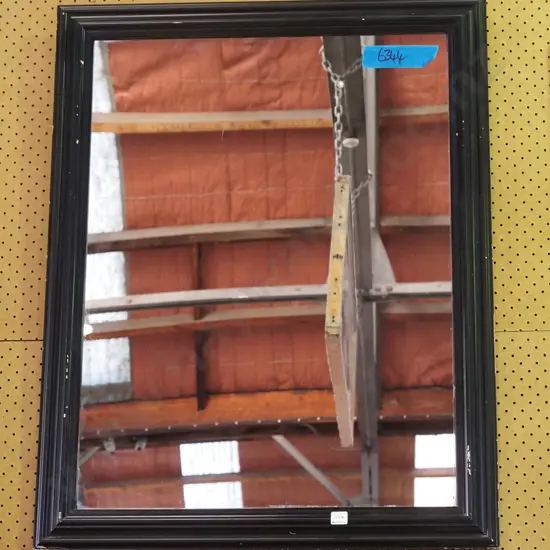 black framed wall mirror - nicks and scratches to frame