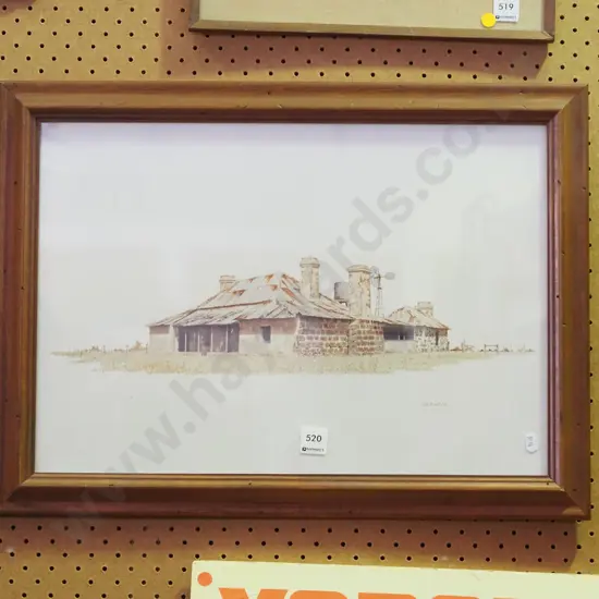 framed Garwood print - Outback farmhouse