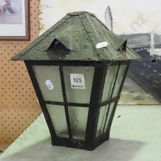 metal and glass outdoor light fitting